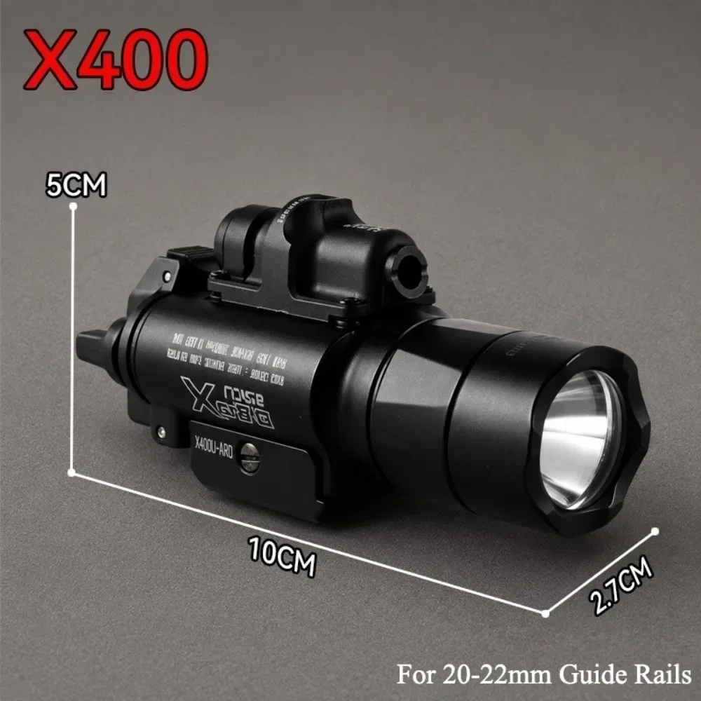 X400/X300 Taktische Taschenlampe Combo Rot-Grün-Punkt 1000 Lumen LED-Visierlicht für Picatinny-Schiene, Airsoft & Jagd – Detail 4