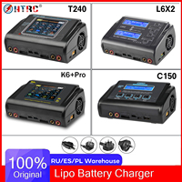 HTRC Lipo Charger T240/L6X2 DUO AC 150W DC 240W 10A Touch Screen Dual Channel Battery Balance Charger Discharger For RC Toy