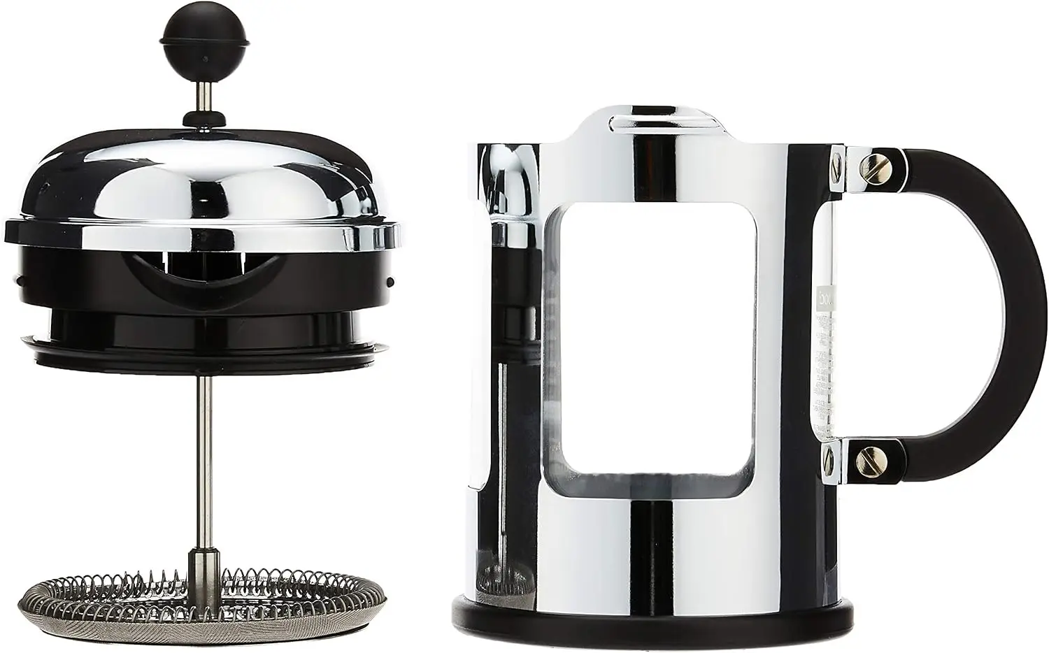 Chambord 4 Cup French Press Coffee Maker with Locking Lid Stainless Steel, 17-Ounce