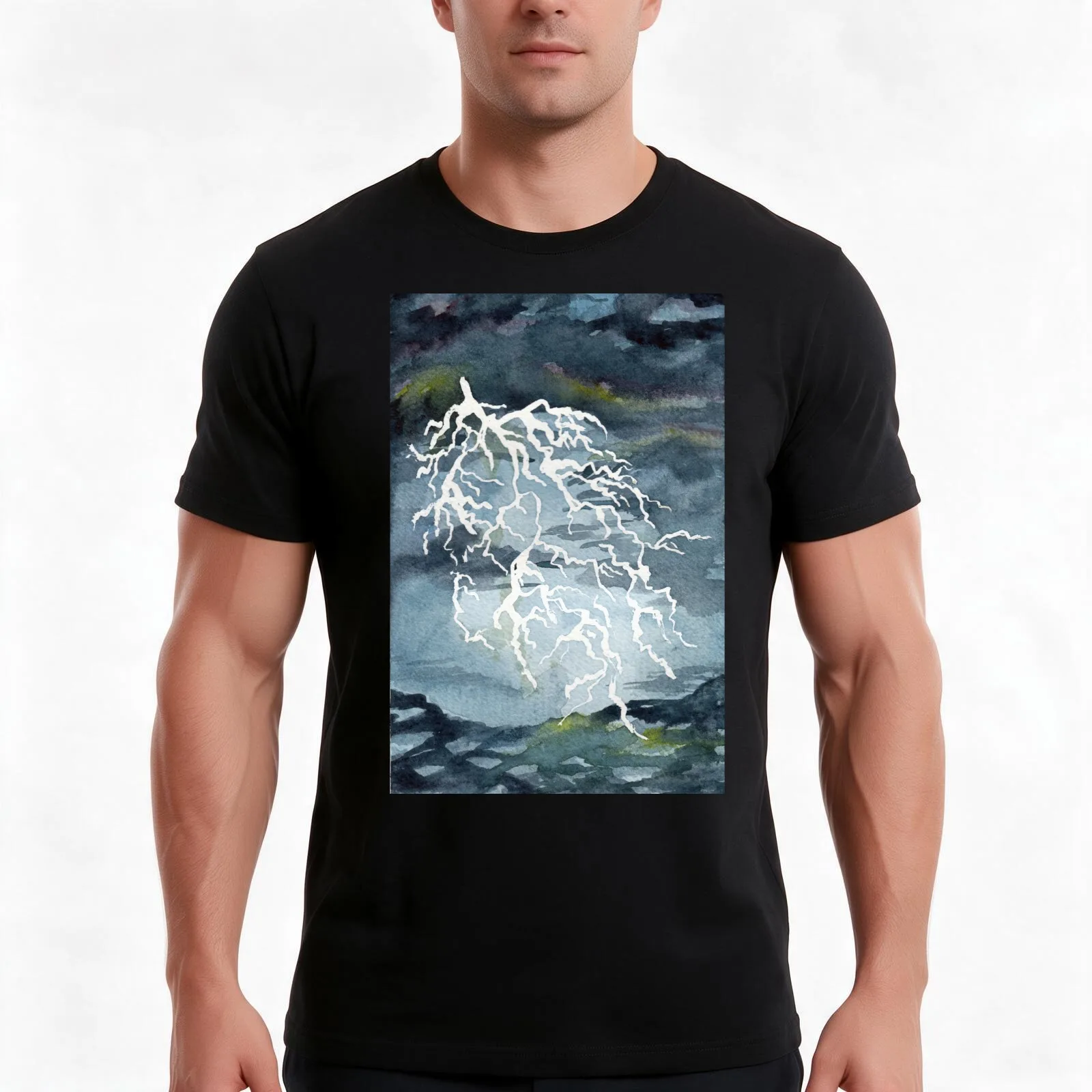 Storm T-Shirt, Summer Casual Cotton Tee, Oversized Streetwear Tops, Vintage Graphic Print, Loose Fit Short Sleeve, 100% Cotton
