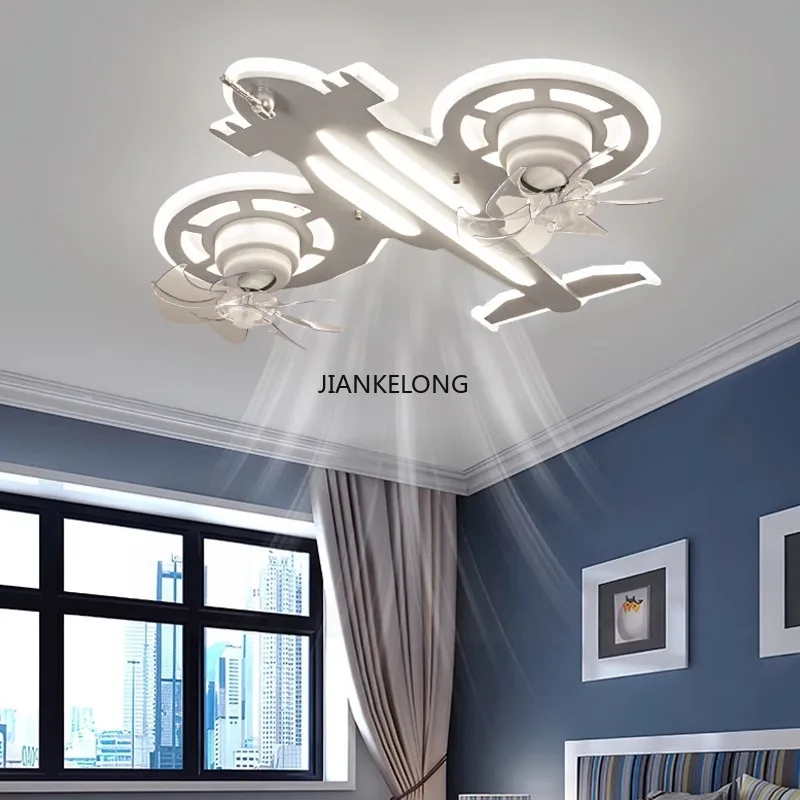 

Nordic bedroom Ceiling fan with led light and control electric fan Ceiling lights dining room Ceiling lamps indoor lighting