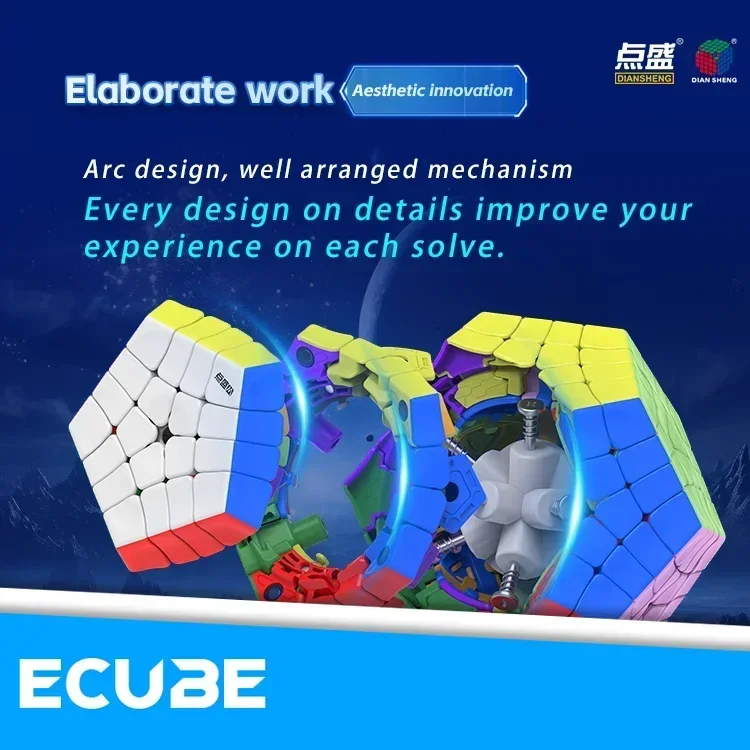 

[ECube] DianSheng Galaxy Master Kilominx 4x4 Megaminx 4x4x4 Магнитный магический куб без наклеек Cubo Dodecahedron Speed Puzzle