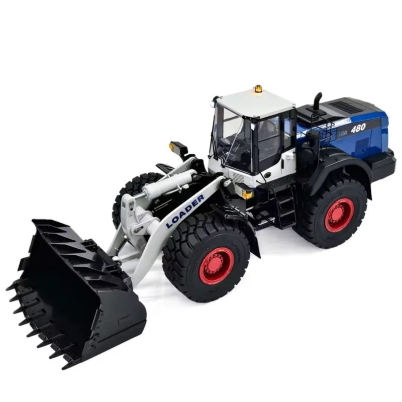 1/14 RC Metal Hydraulic Loader WA480 Electric Construction Vehicle Axle Locks Wheel Hub Reduction Quick Coupler Flysky Radio