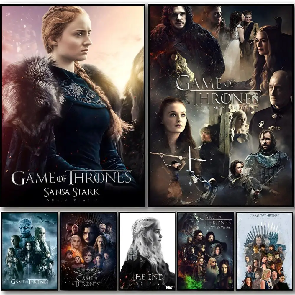 D-Dragon Game Of T-ThroneS W-Western Poster HD art sticky wa