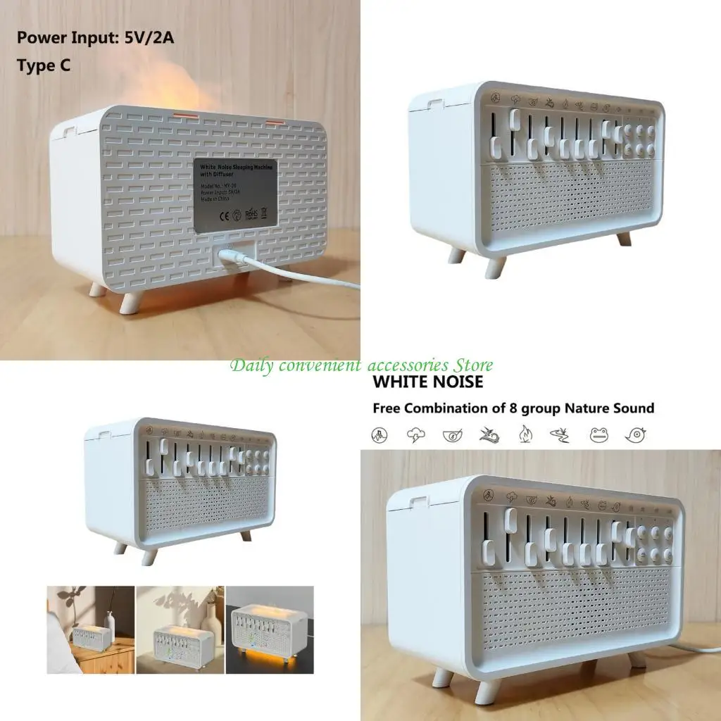 

97QB Wireless Bluetooth-compatible Speaker White Noise Machine Humidifier Relaxation