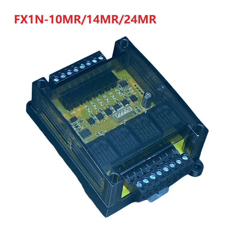 FX1N-10MR/14MR/24MR PLC Board With Base Shell Program Cable Analog 0-10V 2AD+1DA TTL Terminal DC18-28V Power Relay Output Module