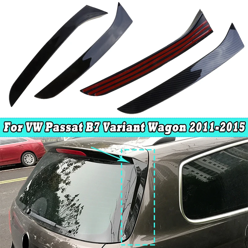 Spoiler lateral da janela traseira, difusor cauda Fin, acessórios decorativos do carro, apto para VW Passat, Magotan B7, Wagon Alltrack, 2011-2015