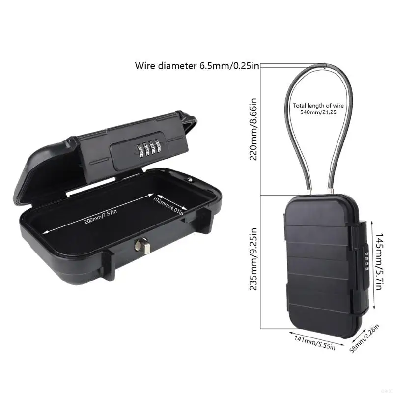 Safe Box Waterproof Travel Safe Box Case Security Case Lock Box Portable