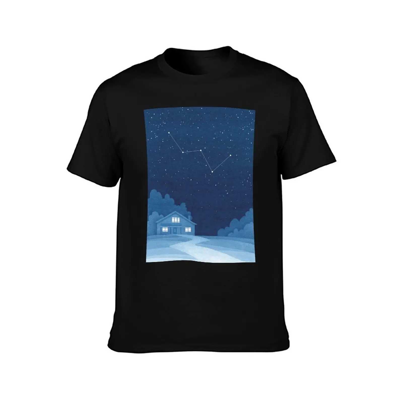 Cassiopeia Constellation, house T-Shirt Work Outdoor T-Shirt for Men