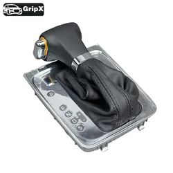 DSG Lever with Leather Boot Cover Automatic DSG Gear Shift Knob Assembly For VW Passat B6 2005 2006 2007 2008 2009 2010 2011