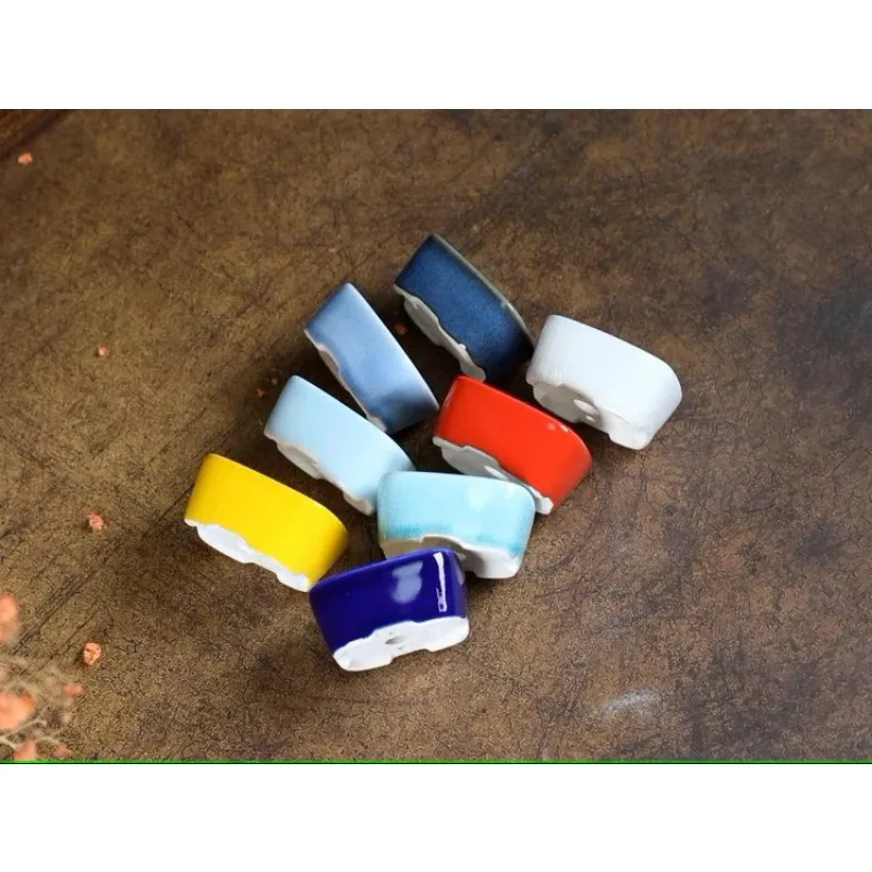 

Ceramic Colorful Round-angle Rectangle Glaze Bonsai Pot,Flower Plant,Small Vase,Garden Table Home Decoration