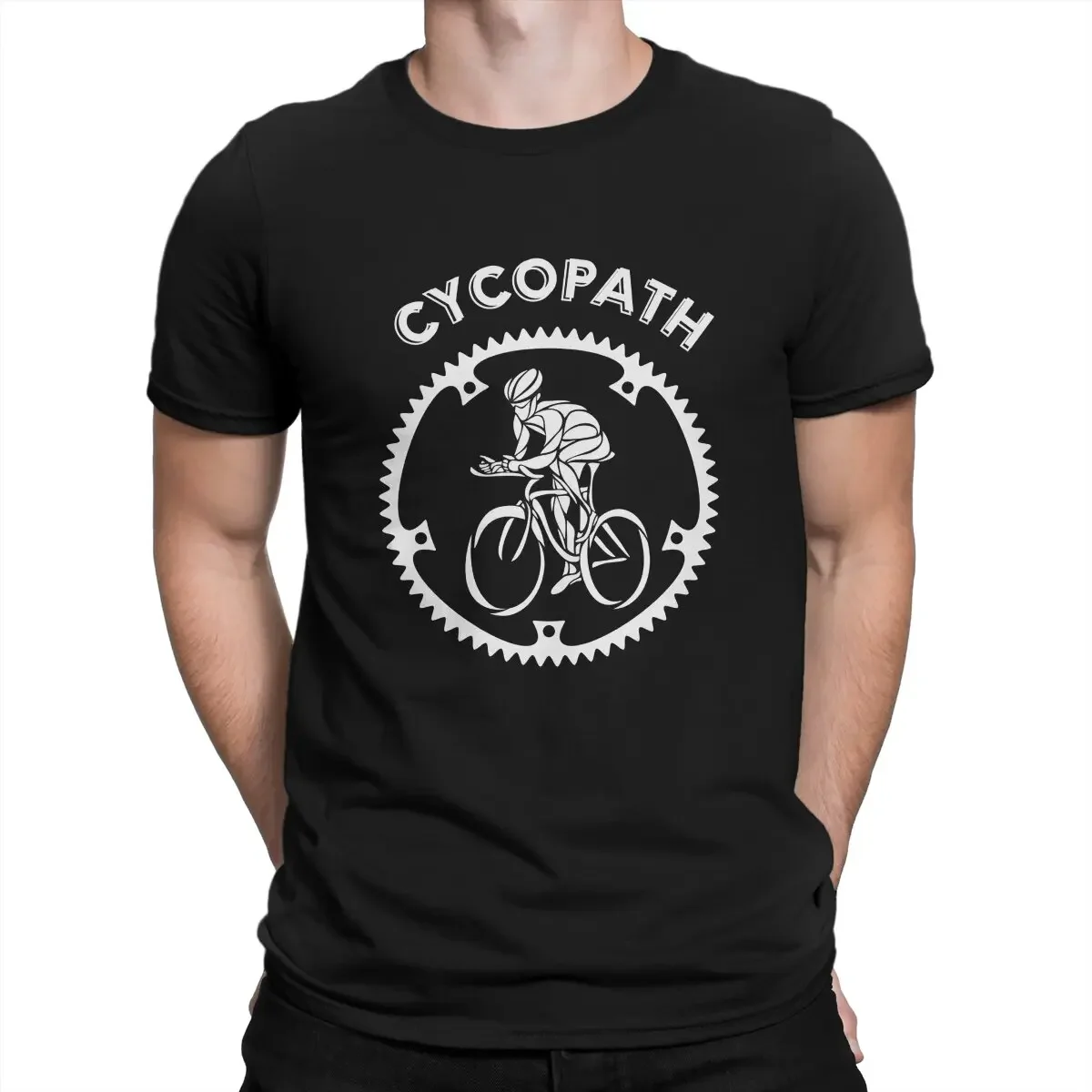 Cyclist White Theme Men's T Shirts Cycopath Casual Tee Shirt Short Sleeve O Neck T-Shirts Cotton Gift Idea Clothing