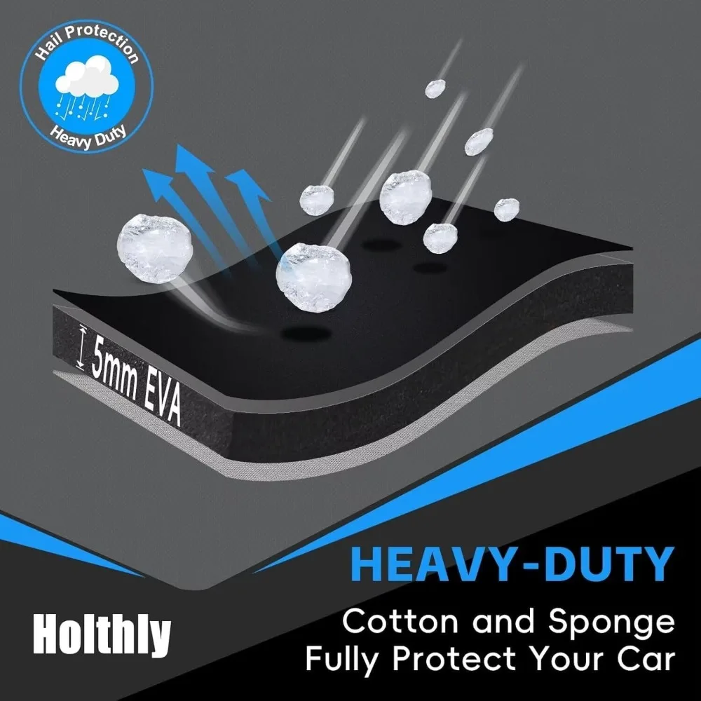 

Толстый многослойный автомобильный чехол из ЭВА для защиты от града, водонепроницаемый всепогодный чехол для седана/купе 194-208 дюймов