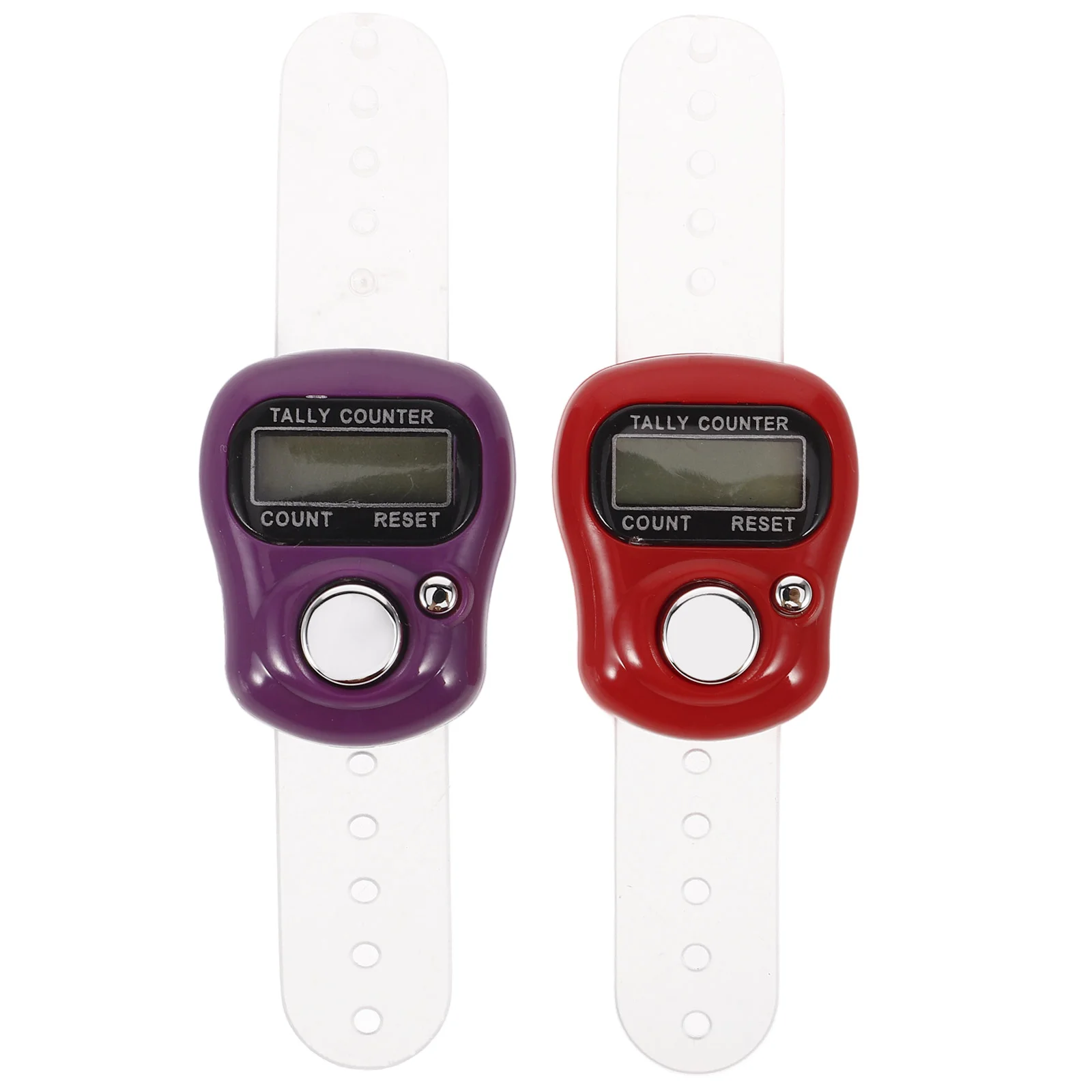 

2 Pcs Finger Counter Small Electronic Counters Number Beads Ring Handheld Tally Plastic Digital Display