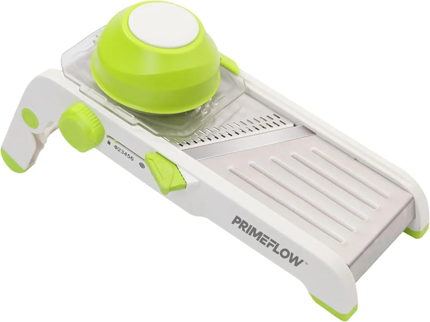 

Adjustable Stainless Steel Vegetable Cutter with Safety Guard and Multiple Blades for Kitchen Prep