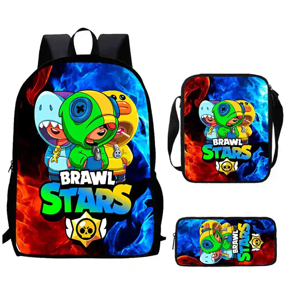 B-rawl Cartoon Child School Backpack with Shoulder Bags Pencil Bags for Kindergarten,Light Weight School Bags for Boys Girls