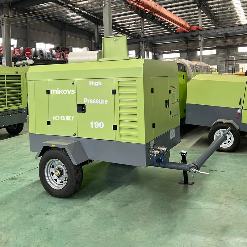 2024 Hot Sale Die sel Air Compressor Portable Air Compressor 185 Cfm 250 Cfm Die sel Engine for Sand Blasting