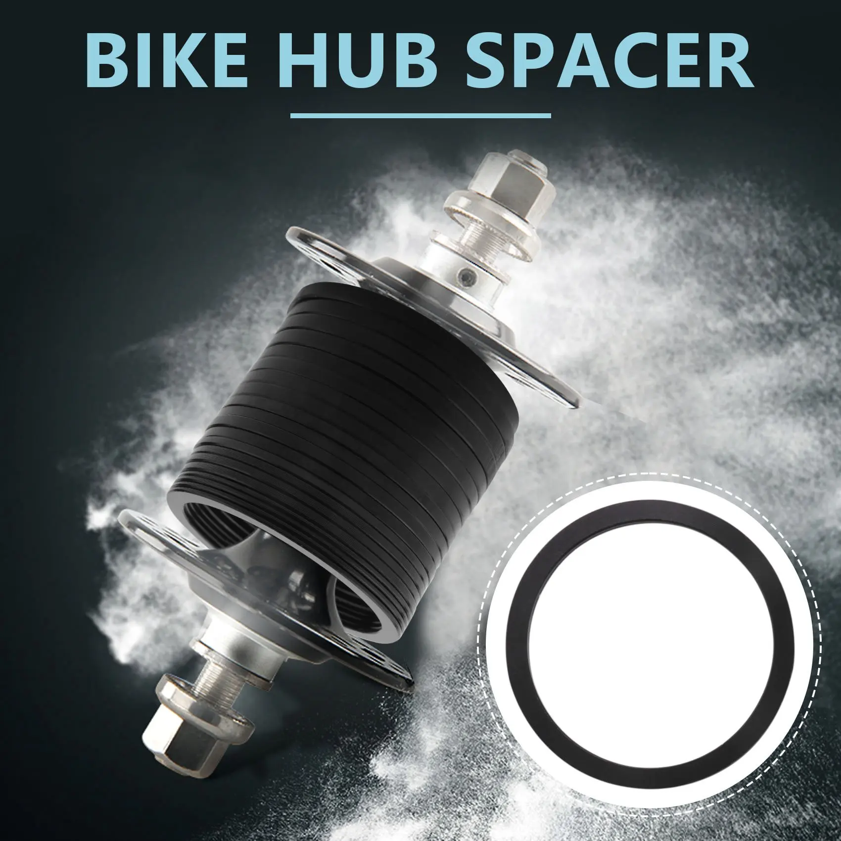 20Pcs Bike Flywheel Hub Washer Flywheel Hub Spacer 1/1.5/2/2.5/3mm Bottom Bracket Washer BB for 7 8 9 10 11S Cassette