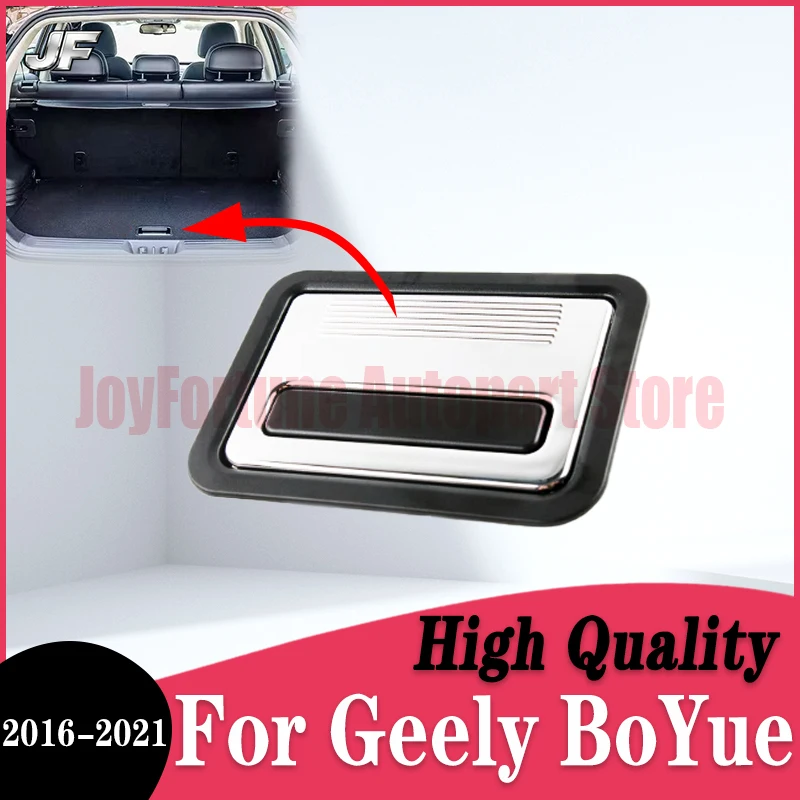 JF Auto parts Rear Luggage Trunk Boot Mat Floor Carpet Switch Latch Handle For Geely BoYue 2016 2017 2018-2021 6064539500742