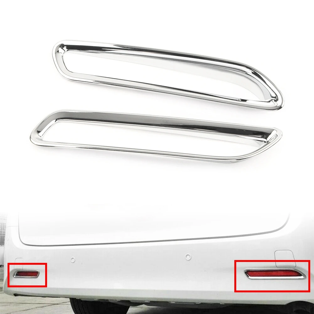 for Toyota Alphard Vellfire 2016-2019 Chrome Rear Bumper Reflector Fog Light Cover Trims