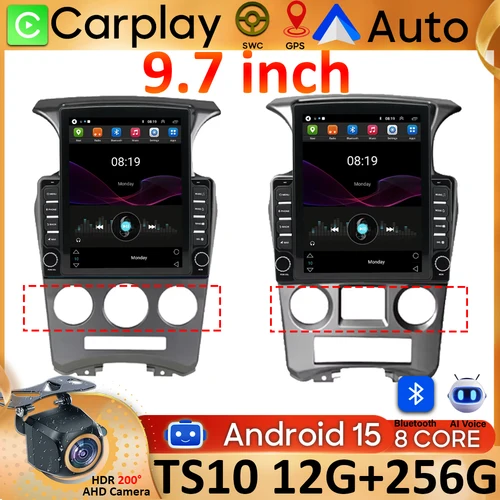 Imagen 1 del producto Radio de coche Android 15 para Kia Carens UN 2006 - 2012 Carplay Android Auto navegación GPS sistemas inteligentes estéreo No 2din BT