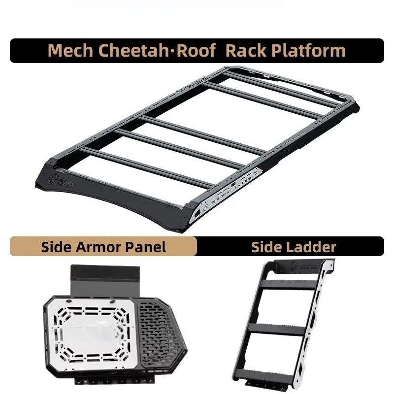 Mech Cheetah-Roof Rack Platform for JETOUR-G700 High load-bearing Accessories 4x4 Offroad Side Armor Panel Side Ladder