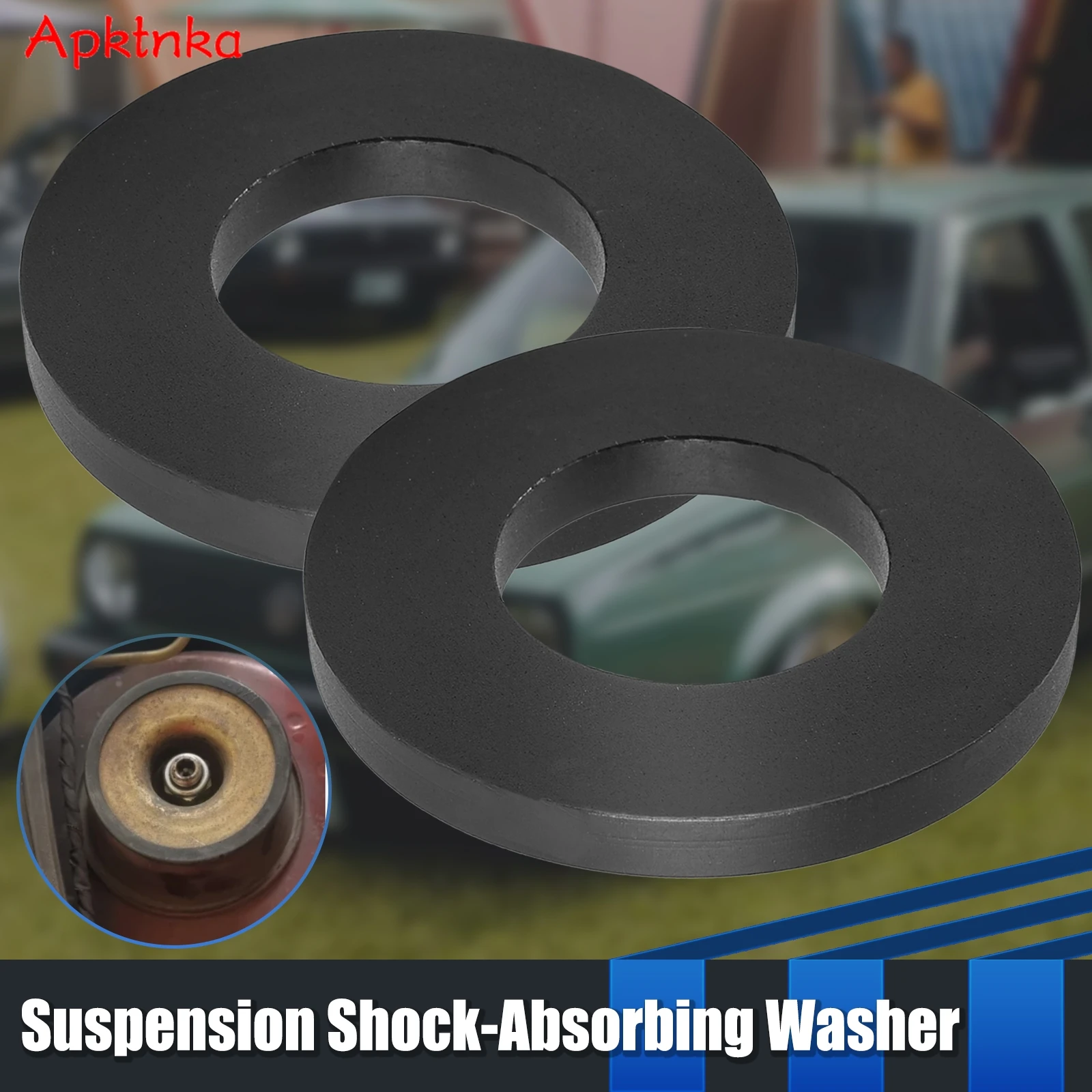 Universal Suspension Shock-Absorbing Rubber Ring Bushing Bearing Washer For Front Strut Top Mount Tower Gap Fix Noise Over Bumps