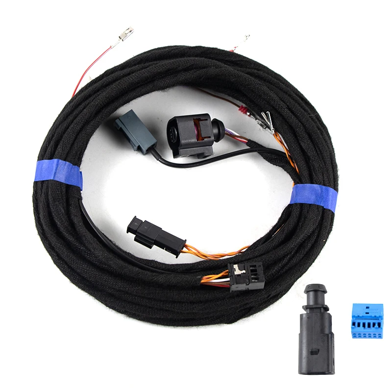 For VW Flip logo Rear View Camera Reversing Camera Cable Harness For VW Golf 7 MK7 Passat B8 Polo 5GG 827 469 F Camera Low Line view 2