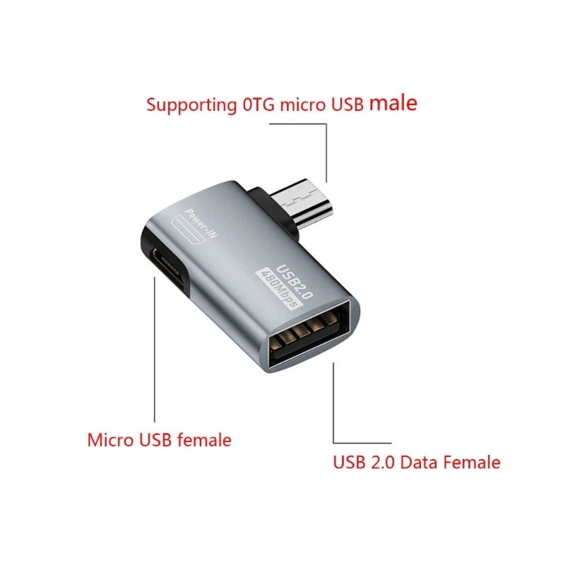 Durable Metal Micro USB Male to USB Female OTG Adapter Aluminum Alloy Shells