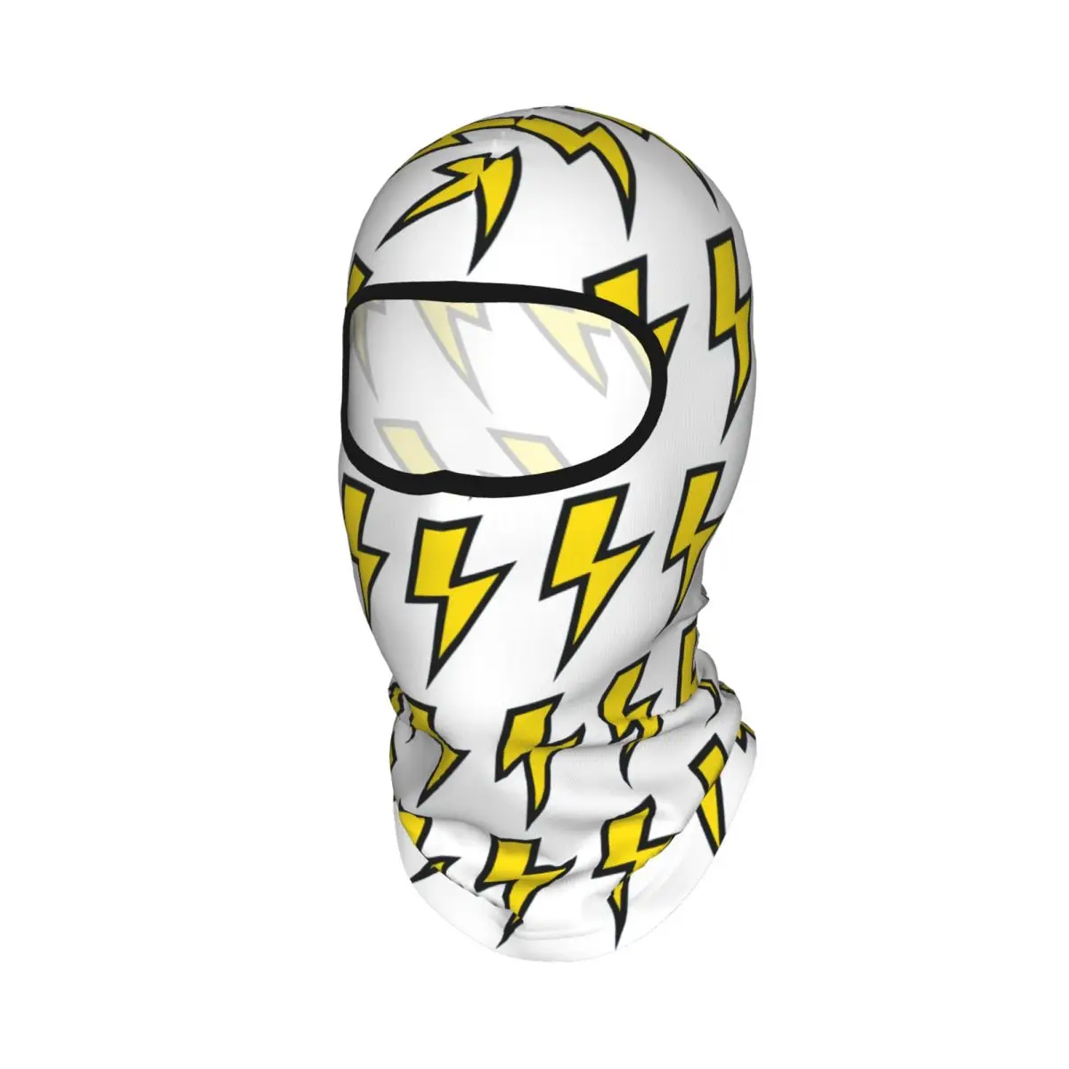 Yellow Lightning Bolts With Bright Blue Background Breathable Thin Balaclava Full Face Mask Sun Protection Neck Gaiter