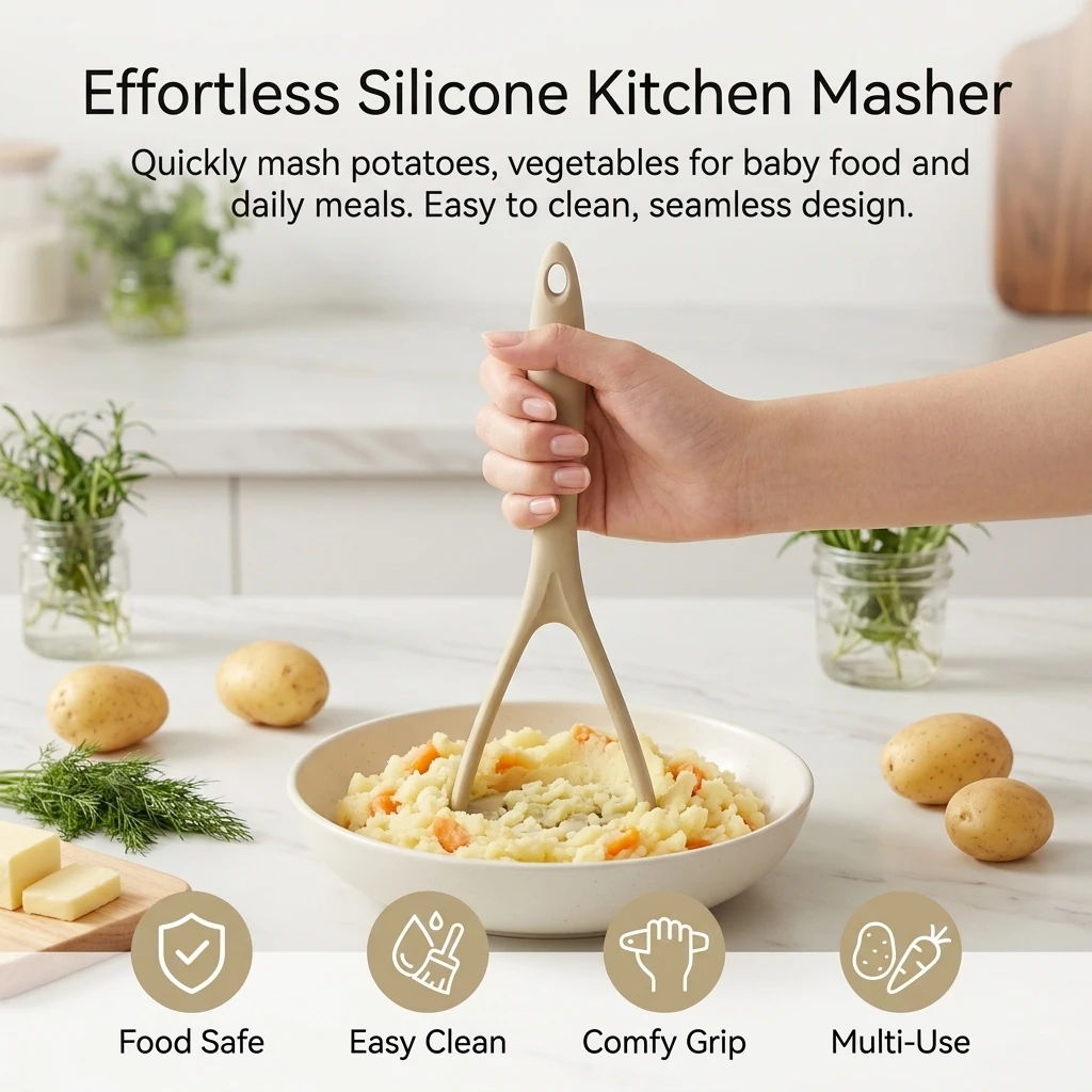 Silicone Masher One Piece Kitc - Baby Food Masher recension och pris