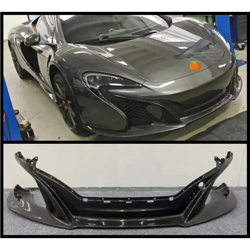 

For Mclaren MP4-12C 625C 650S Upgrade 675LT Real Carbon Fiber Front Bumper Lip Splitters Fog Light Cover Body Kit