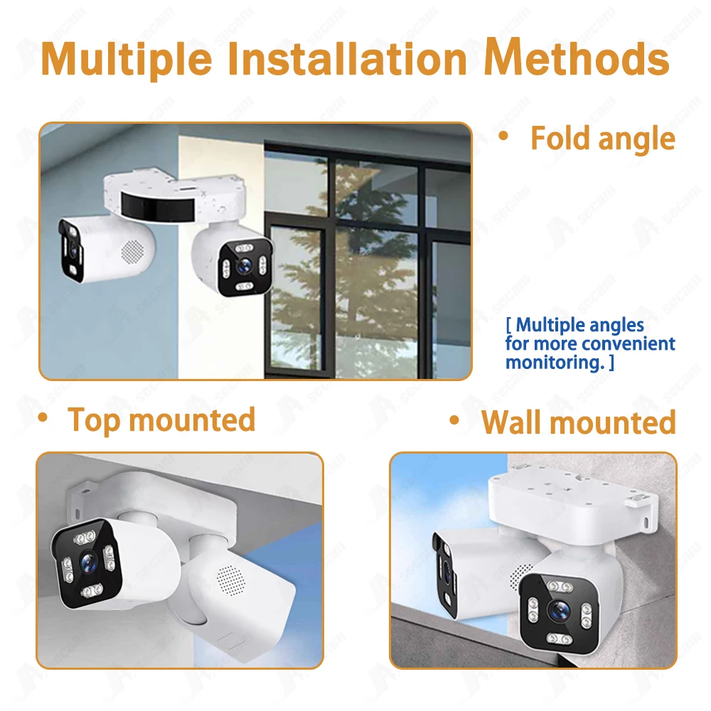 5K 10MP WiFi Two-Way Audio IP Camera with 10X Zoom Dual Lens Auto Tracking Surveillance Video CCTV Security Protection Camera