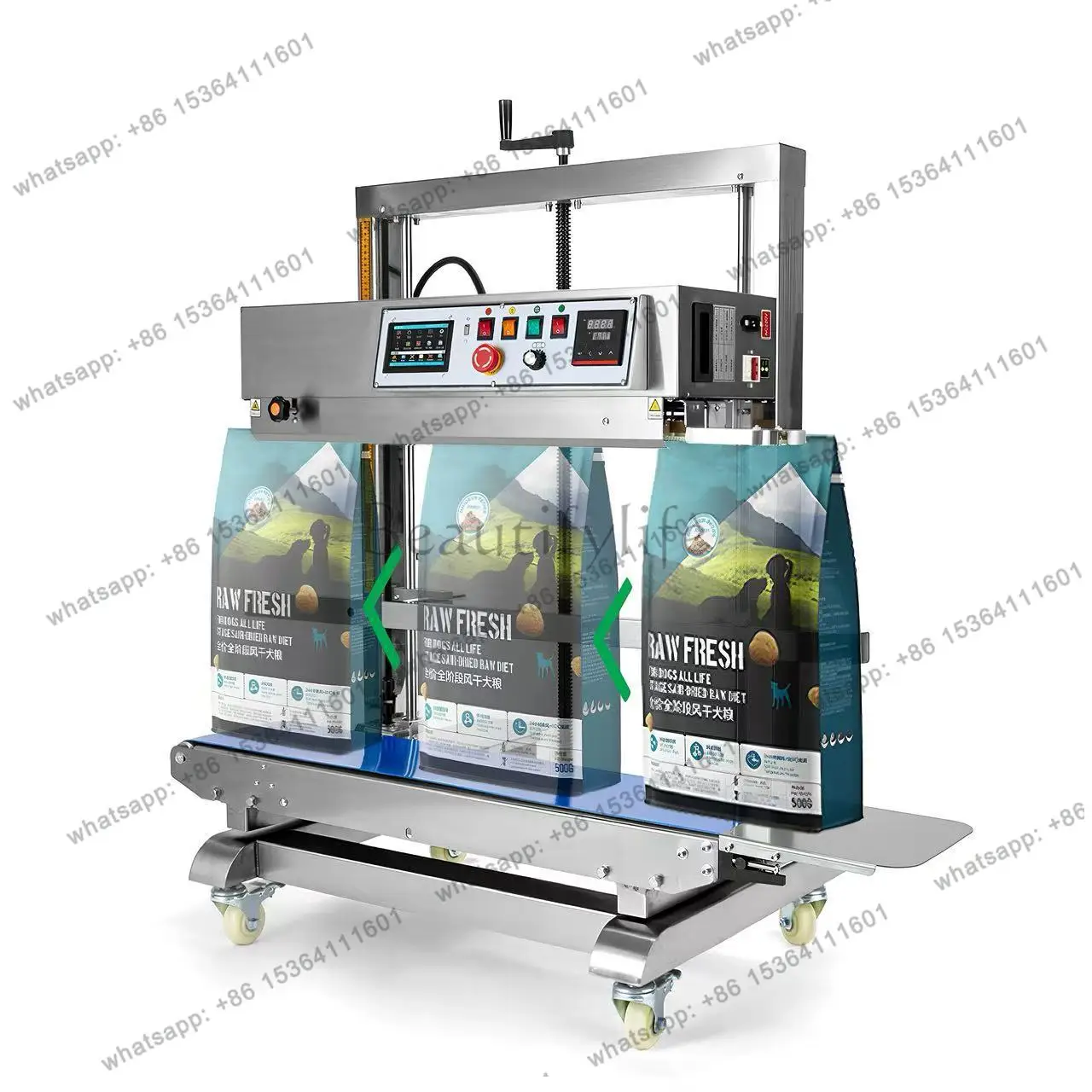 FR1300V paint/stainless steel vertical intelligent coding numerical control panel, special for pet bag sealing