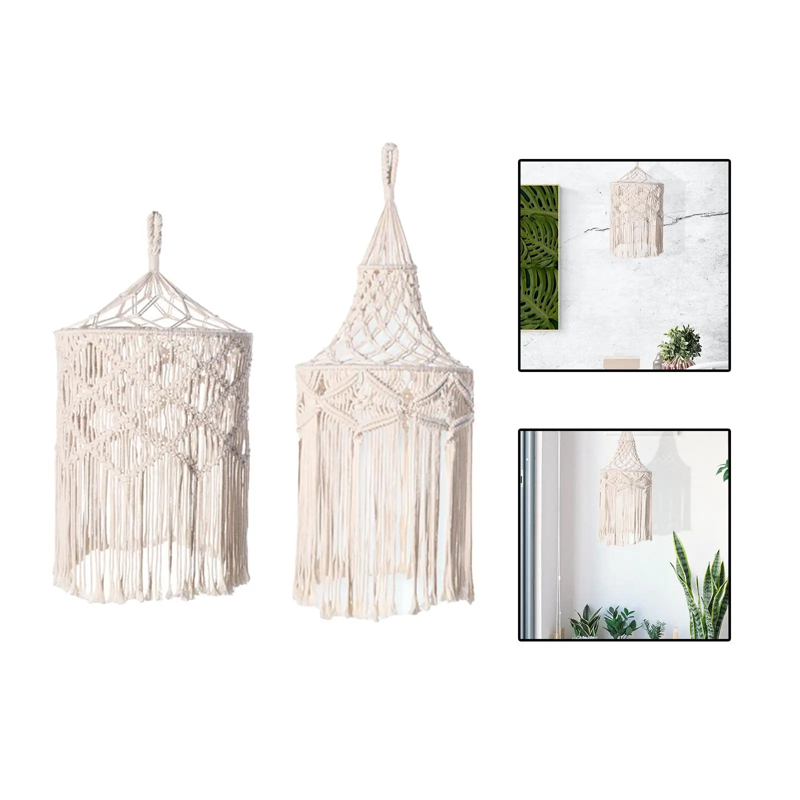 Paralume in macramè, copertura della lampada a sospensione Boho, paralume da pavimento bohémien, soffitto