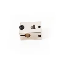 Blurolls PT100 V6 Plated Copper Heat Block For V6 Hotend 3D Printer Heated Block for Sensor Cartridge Extruder TItan Prusa