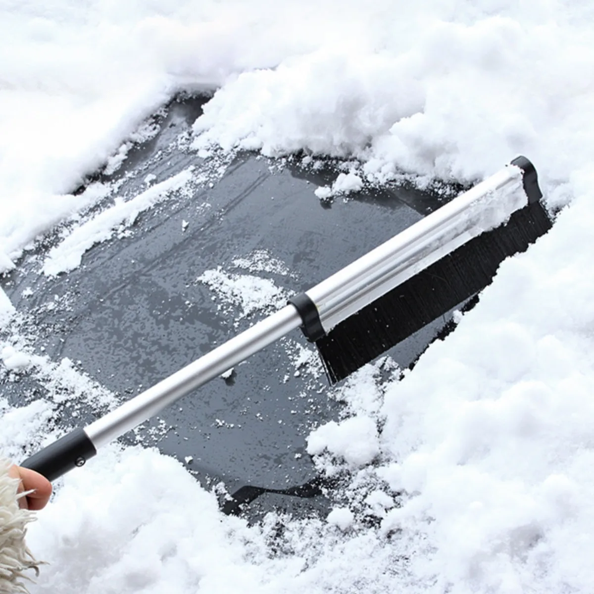 Car Snow Removal Shovel Multifunctional Snow Scraper Glass Ice Removal Tool Defrosting Brush Uses For Car Window