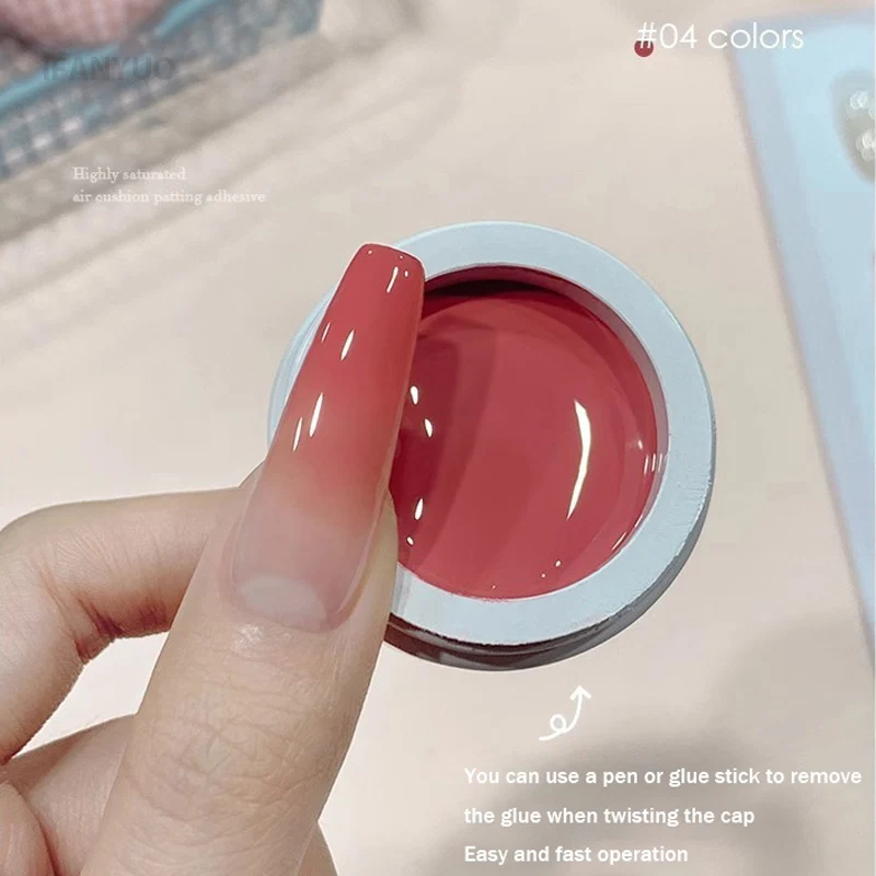 مسمار الفن بات الغراء مسمار البولندية بات اللوحة هلام وسادة هوائية الربت الغراء عالية التشبع طلاء الأظافر نقع قبالة UV LED للتقليم