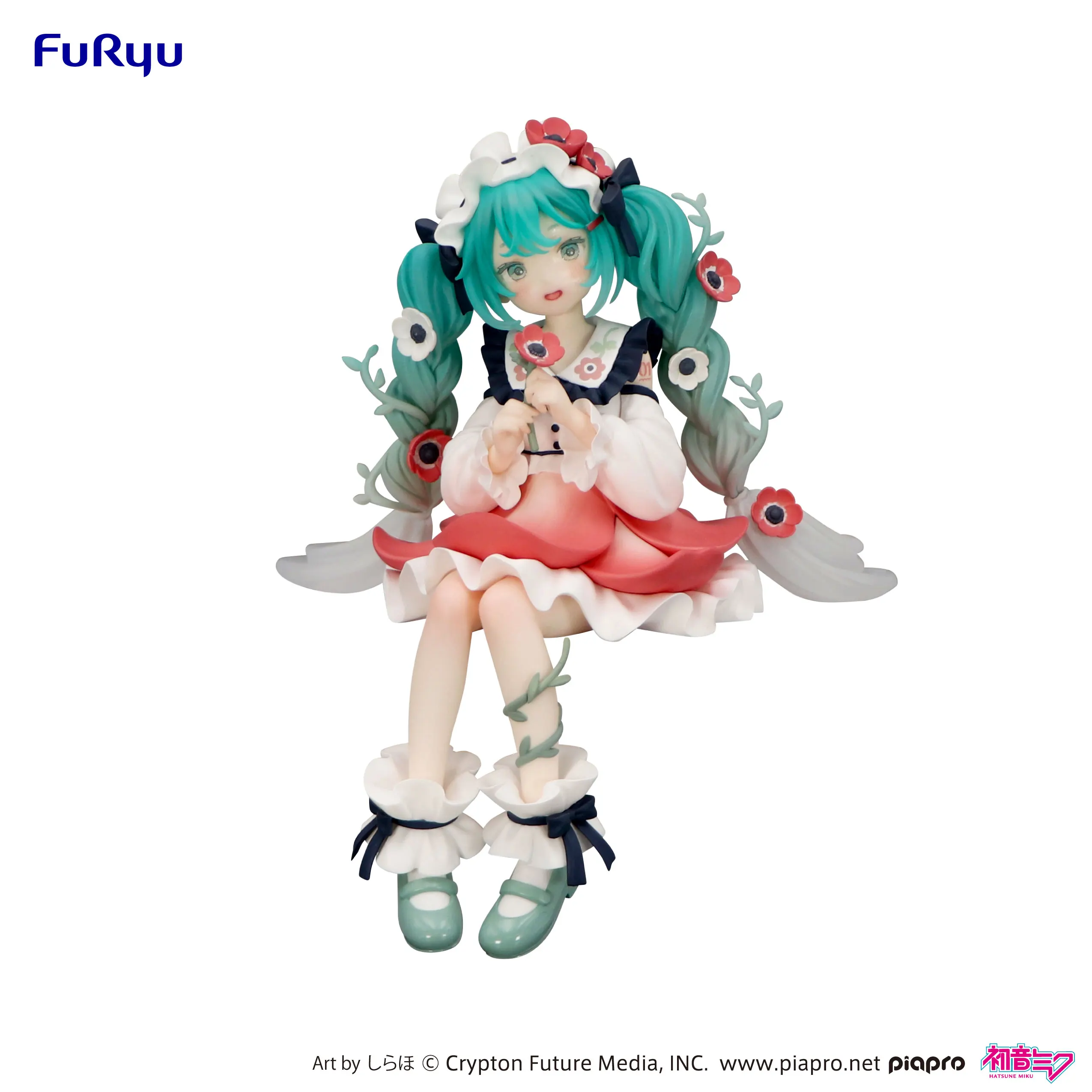 Furyu Hatsune Miku Anime Miku Flower Fairy Anemone Noodle Stopper Action Figures Model Figurine Original Figuarts Decoration