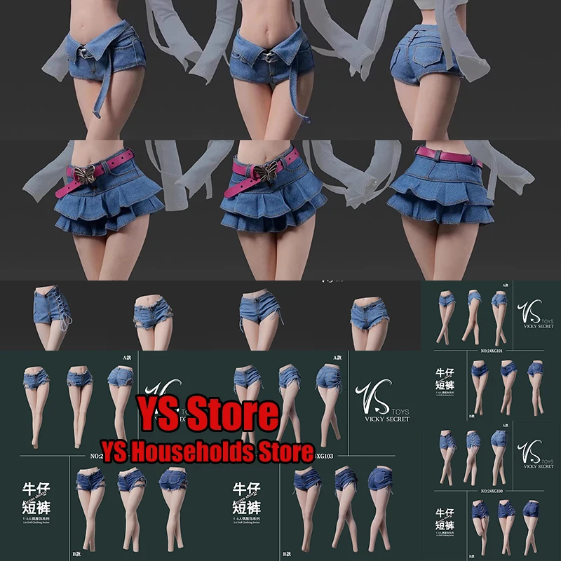 

VSTOYS 1/6 Female Soldier 24XG100 24XG101 24XG102 24XG103 24XG107 Denim Shorts 24XG106 Short Skirt Clothes For 12" Figure Body