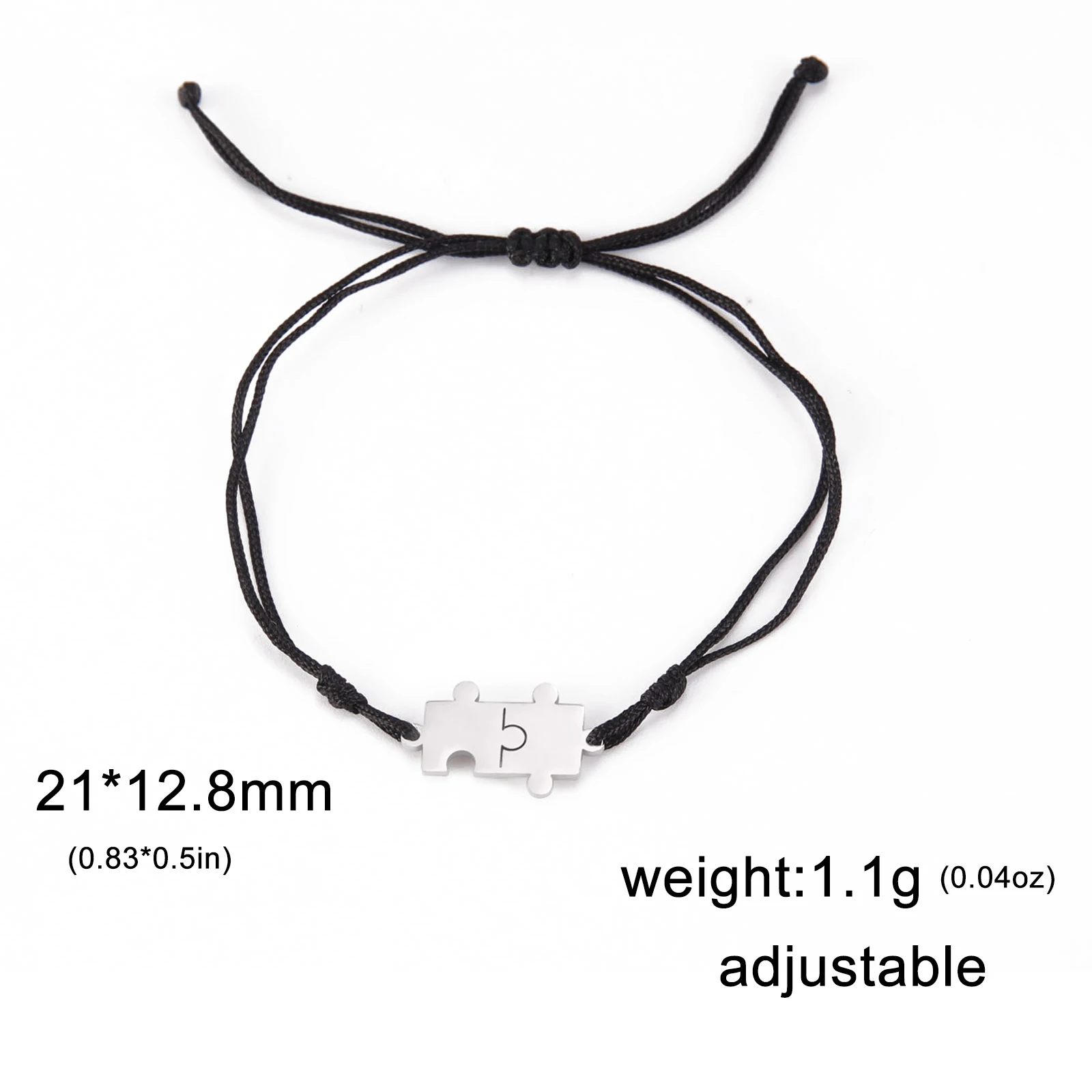 Unift Jigsaw Puzzle bracciali per le donne Black Red String Fashion Trendy BFF coppia gioielli accoppiati accessori per bracciali a mano regalo