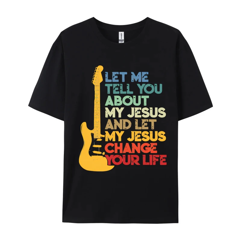 

Vintage Let Me Tell You About My Jesus G T-shirt Cotton Fun Tees Shirt Mens Short Sleeves 3D Printing Plus Size