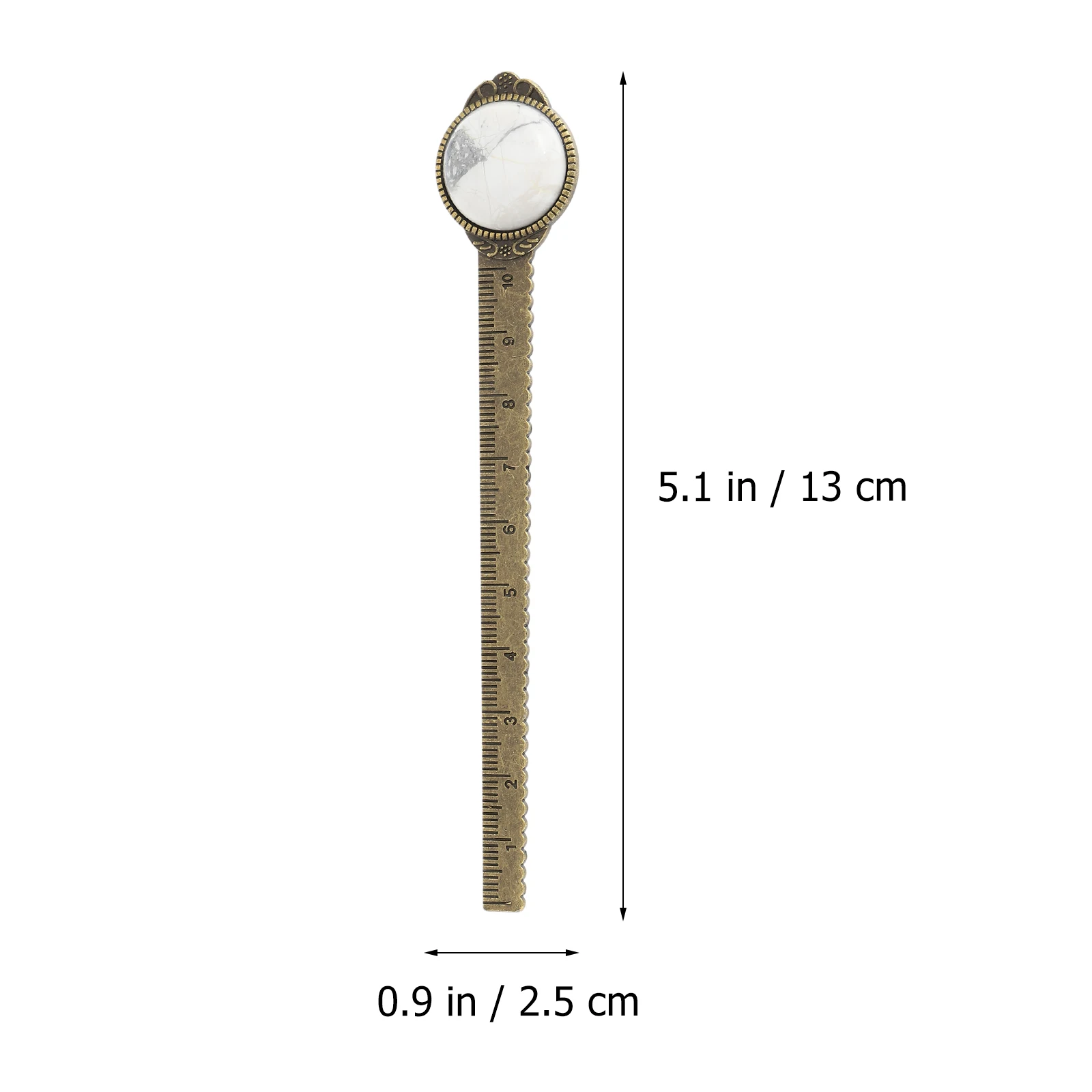 

Zinc Alloy Bookmark Ruler Retro Lightweight Book Marker for Reading Study School Office Home Classroom