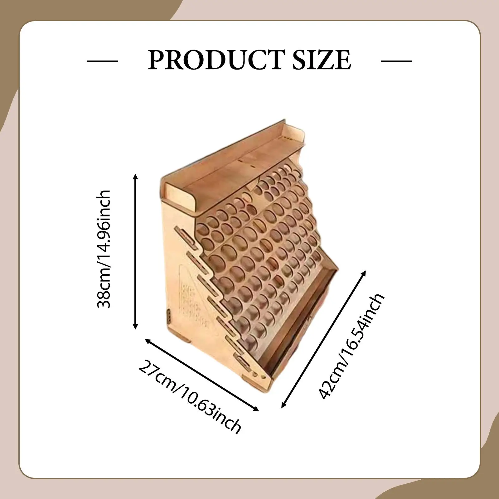 Wooden Paint Bottle Organizer Storage Rack Paints Holder with Drawers Pigment Stand for Crafting Painting Brushes Miniatures