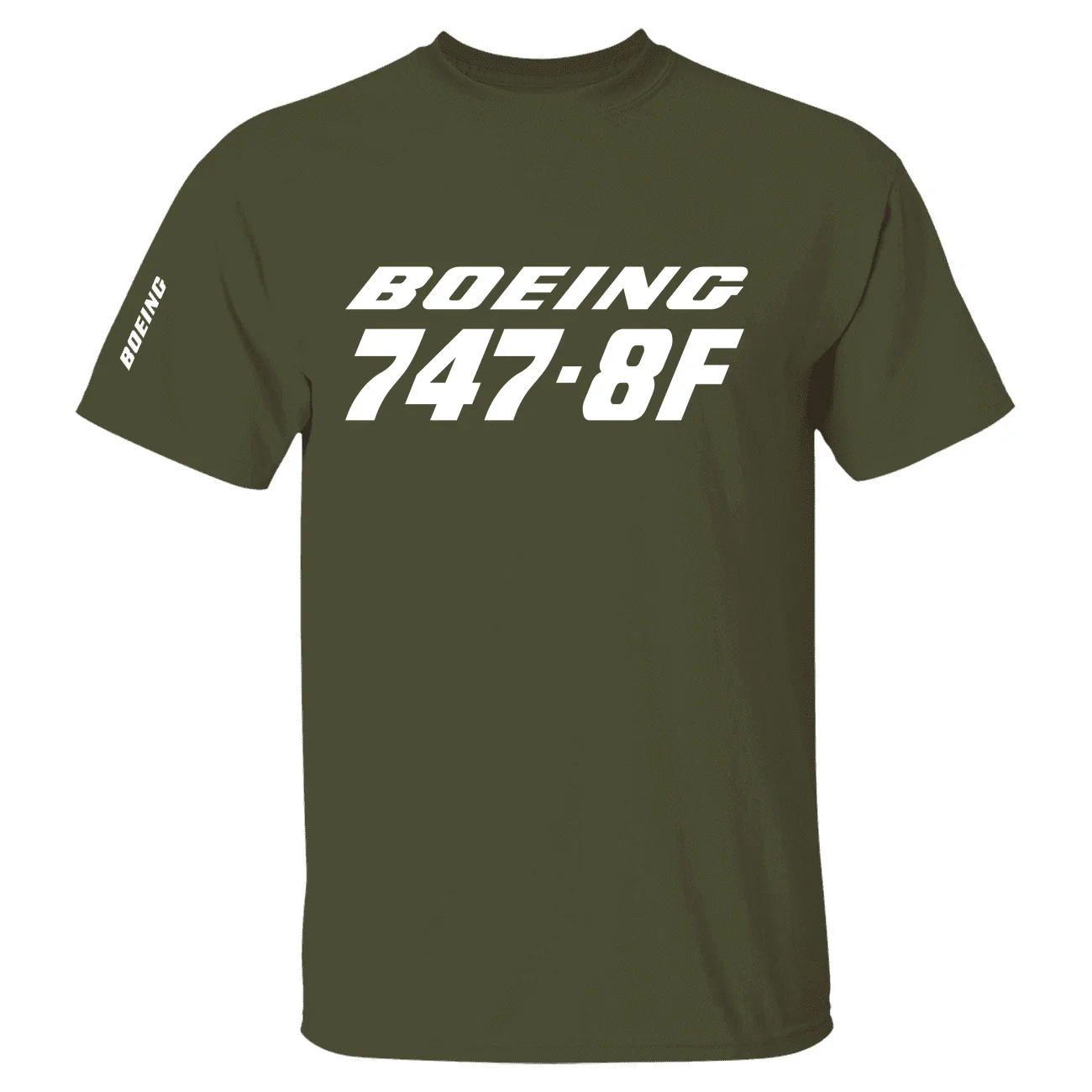 Boeing 747-8F Aviation Flight Pilots Short Sleeve T-shirts Cotton Men Women Graphic T Shirts