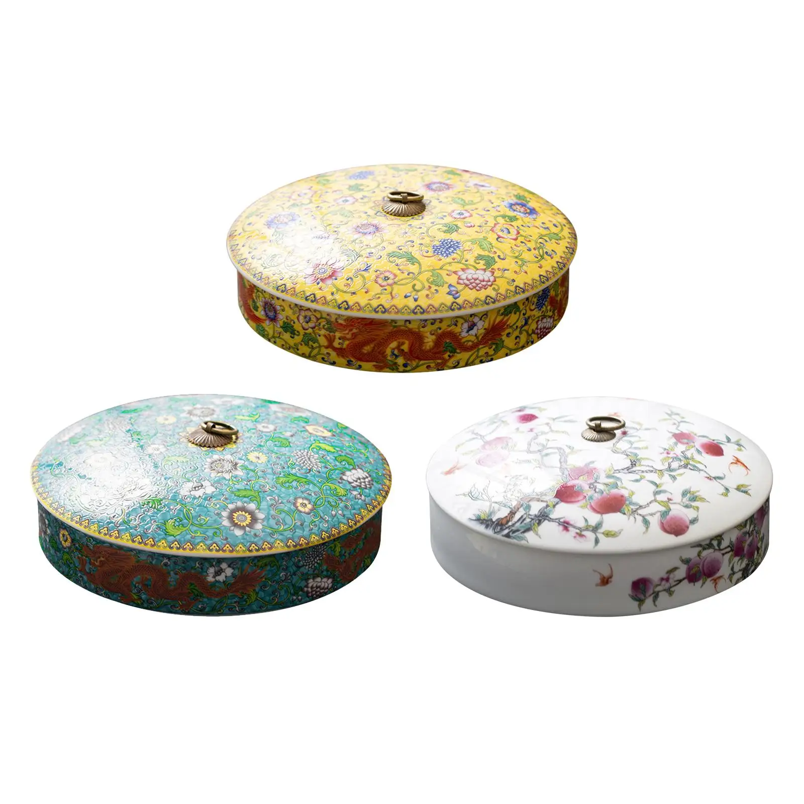 Tea Storage Container Holder Enamel Moistureproof Tea Tin Jar Tea Canister for