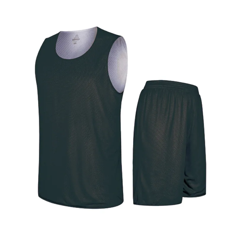 Factory Direct Sale Mid To High End Quick Dry - Jersey Men'S Basketball Shirt Double-Sided Solid Color Bas