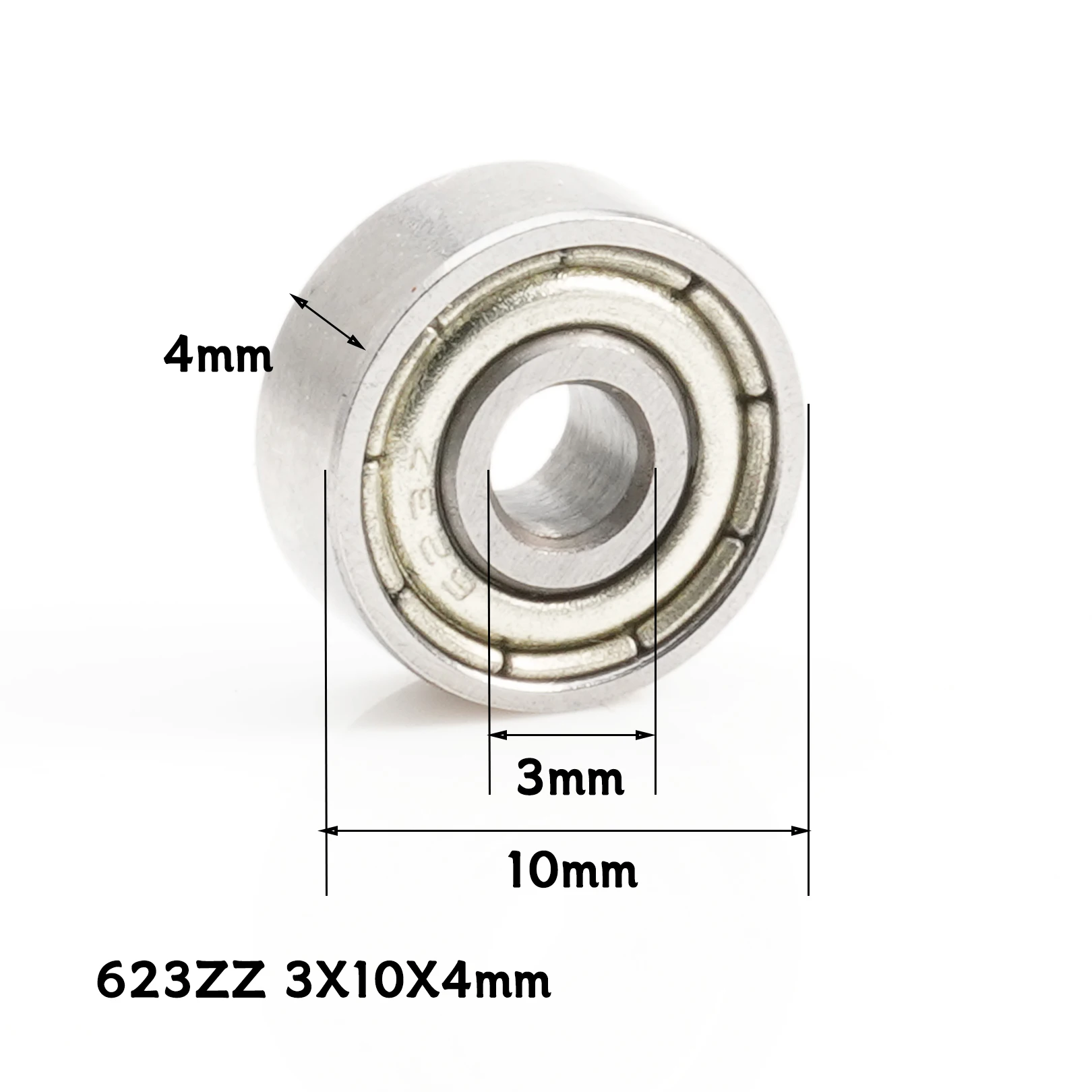 10Pcs 3mm ID MR63ZZ MR83ZZ 683ZZ 693ZZ 623ZZ MR63 MR83 Deep Groove Ball Bearing 3*6*2.5 3*7*3 3*8*2.5 3*8*3 3*8*4 3*10*4