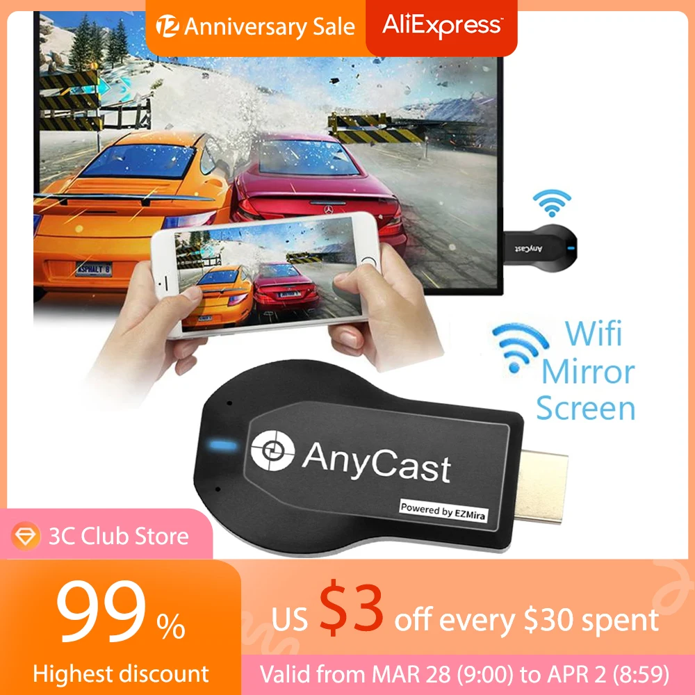 Anycast M2 Plus TV Stick Wifi Display Dongle Receiver For DLNA Miracast Airplay Wireless Adapter 1080P Mirascreen Mirror Screen