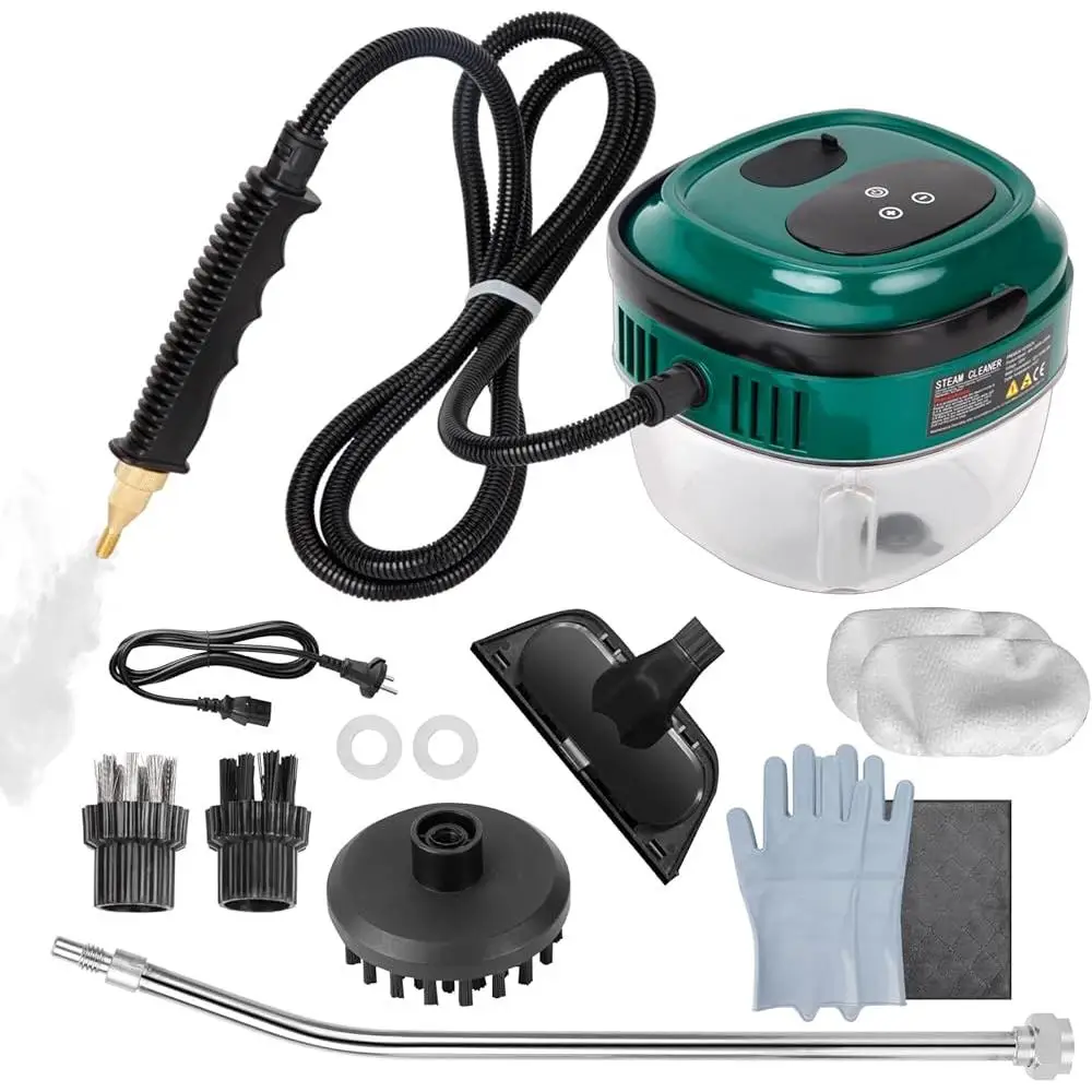 High Pressure Steam Cleaner 2500W 105°C Portable Handheld Steam Cleaner with 6 Gears 3 Brush Heads Ideal Home Car Upholstery